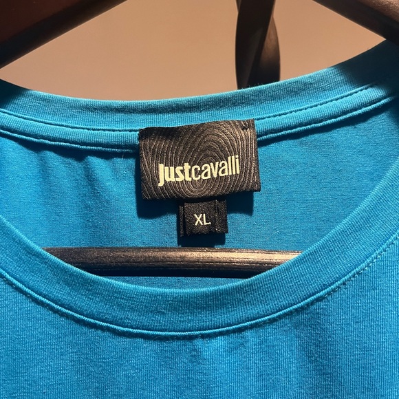Just Cavalli Blue Graphic Tee - Picture 3 of 5